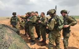 قيادة جيش الاحتلال الاسرائيلي تراقب المتظاهرين على حدود غزة