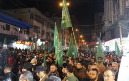 مسيرة حماس في غزة دعما للاسرى