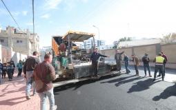 بلدية غزة تنتهي من مشروع تطوير المرحلة الأساسية من شارع ابن سينا