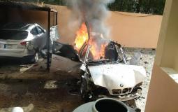 انفجار سيارة الكادر في حركة حماس محمد حمدان في صيدا