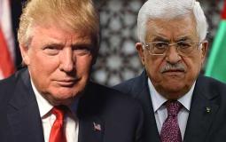 الرئيس الفلسطيني محمود عباس والرئيس الأمريكي دونالد ترامب -ارشيف-