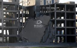 قصف مبنى الكتيبة في غزة - APA
