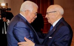 الرئيس محمود عباس والرئيس الباجي قائد السبسي - ارشيفية -