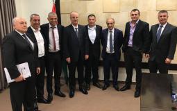 لقاء رئيس الوزراء الفلسطيني رامي الحمد الله مع وزير المالية الاسرائيلي موشيه كحلون في رام الله