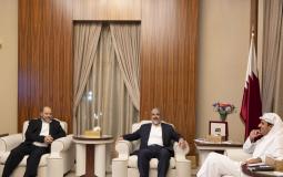 لقاء وفد حماس مع أمير قطر