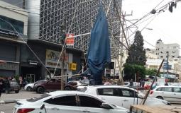 العاصفة القوية التي ضربت غزة اليوم