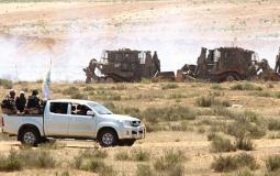 قوات حماس تراقب تحركات الدبابات الاسرائيلية على حدود غزة