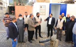 خلال افتتاح بئر مياه في حي الشجاعية 