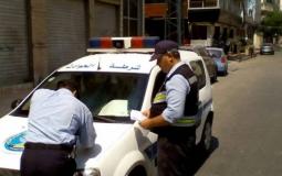 شرطة  المرور  خلال  حملة لها   في أحد محافظات  الضفة الغربية  "أرشيف"