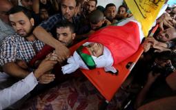 جانب من تشييع جثمان الشهبيد أحمد أبو حبل شمال قطاع غزة