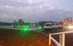 لحظة وصول المسؤول الأردني بالطائرة إلى هداسا