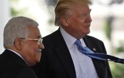 الرئيس الأميركي دونالد ترامب والرئيس الفلسطيني محمود عباس -ارشيف-