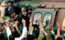 الرئيس عرفات يغادر رام الله متوجهًا إلى باريس للعلاج