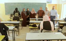الفرا يتفقد لجان امتحان دورة أغسطس 2020 للثانوية العامة
