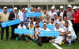 الأونروا تنظّم مباراة كرة قدم ودية لدعم اللاجئين الفلسطينيين
