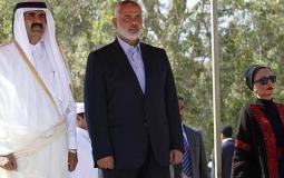رئيس المكتب السياسي لحركة "حماس" إسماعيل هنية والشيخ حمد بن خليفة  - أرشيفية