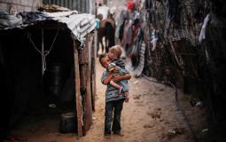 طفل فلسطيني في أحد مخيمات اللاجئين في قطاع غزة
