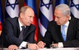 رئيس الحكومة الإسرائيلية بنيامين نتنياهو والرئيس الروسي فلاديمير بوتين
