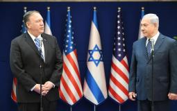 رئيس الحكومة الإسرائيلية بنيامين نتنياهو ووزير الخارجية الأمريكي مايك بومبيو