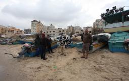 صيادين في بحر غزة 