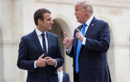 الرئيس الأمريكي دونالد ترامب ونظيره الفرنسي إيمانويل ماكرون