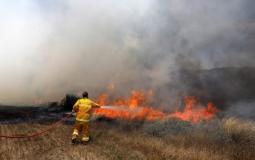حرائق في غلاف غزة بفعل البالونات الحارقة - ارشيفية