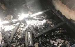 حريق في شقة سكنية شمال مدينة غزة