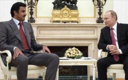 الرئيس الروسي وامير قطر -ارشيف-