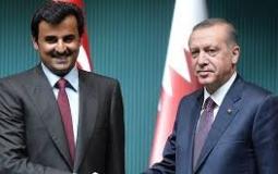 لقاء يجمع الرئيس التركي اردوغان والامير القطري تميم في أنقرة