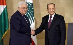 الرئيس الفلسطيني و الرئيس اللبناني 