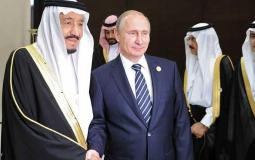 الرئيس الروسي فلاديمير بوتن مع العاهل السعودي الملك سلمان بن عبد العزيز