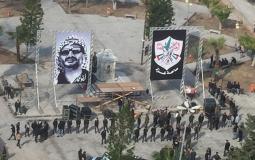تحضيرات التيار الإصلاحي لحركة فتح في ساحة الجندي المجهول لايقاد شعلة انطلاقة فتح 54
