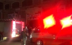 اندلاع حريق بمجمع تجاري في مدينة غزة