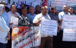 اعتصام اللاجئين أمام مقر الأونروا في غزة