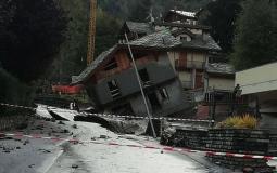 منزل متضرر في بيدمونت الي إيطاليا