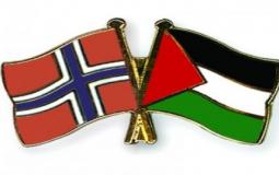 علم فلسطين والنرويج