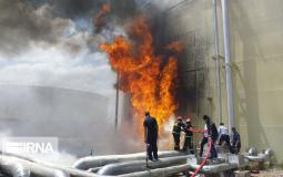 اندلاع حريق هائل في محطة توليد كهرباء في إيران