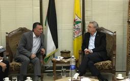 عضو اللجنة المركزية لحركة فتح أحمد حلس مع أمين عام حركة المبادرة الفلسطينية مصطفي البرغوثي