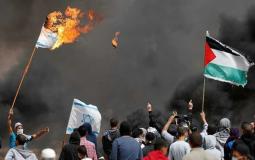 جمعة العلم خلال فعاليات مسيرات العودة الكبرى شرق غزة