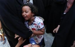 خلال تشييع جثمان الشهيد عبد الكريم رضوان برفح جنوب قطاع غزة