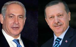  الرئيس التركي رجب طيب إردوغان ورئيس الوزراء الاسرائيلي بنيامين نتنياهو