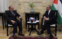 محمد اشتية يستقبل إدوارد جريجيان