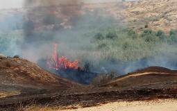 حريق كبير جنوب اسرائيل بفعل طائرة ورقية من غزة