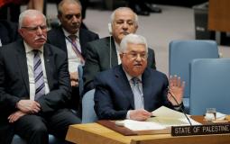 خطاب سابق للرئيس عباس في مجلس الأمن