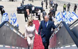  رئيس الوزراء الإسرائيلي بنيامين نتنياهو رفقة زوجته سارة يتوجهان إلى روسيا