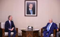 موفد الأمم المتحدة يلتقي وليد المعلم وزير الخارجية السوري