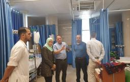 الوزيرة حمد تتفقد أحوال المرضى في غزة