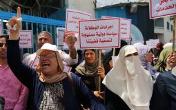 احتجاجات للاجئين في غزة -أرشيف-