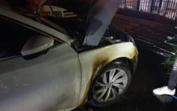 من مكان إضرام النار بالسيارة