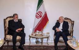 النخالة يلتقي وزير الخارجية الإيراني جواد ظريف في بيروت